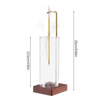 Подставка для благовоний, подставка для благовоний для палочек, съемный стеклянный золоуловитель, курильница для благовоний, медитация, йога, спа A