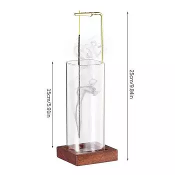 Подставка для благовоний, подставка для благовоний для палочек, съемный стеклянный золоуловитель, курильница для благовоний, медитация, йога, спа A