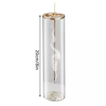 Подставка для благовоний Подставка для благовоний для палочек Съемный стеклянный золоуловитель Беспроблемная курильница для медитации Йога Спа и с декором