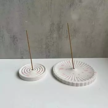 Подставка для благовоний, силиконовая форма, ручная работа, круглая форма для благовоний, держатель для палочек, цементная гипсовая форма, поделки, изготовление домашнего декора