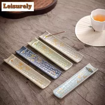 Подставка для благовоний в китайском стиле с текстом «Гуаньцзы», старинная проволочная курильница, керамический сосуд для благовоний, аксессуары, декоративные украшения