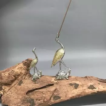 Подставка для благовоний в виде черепахи и журавля Дзен, бытовая ароматерапевтическая печь, мини-украшение для чайной церемонии, печь из сандалового дерева Small