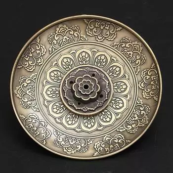 Подставка для благовоний в виде цветка лотоса в китайском стиле, антикварная медная курильница, классическая курильница в виде дракона и феникса