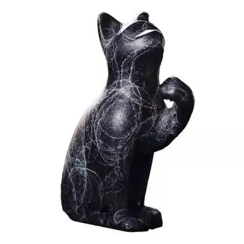 Подставка для благовоний в виде кошки, черная, держатель для ароматических палочек, ручная полировка, декоративная курильница для благовоний для релаксации, медитации, для любителей кошек Cat