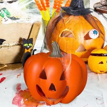 Подставка для благовоний в виде тыквы на Хэллоуин, смоляная курильница со съемным улавливателем золы, праздничный домашний декор для спальни, гостиной, украшения оранжевый