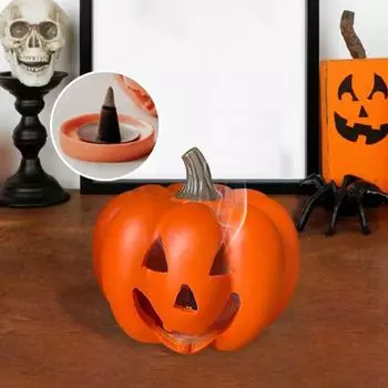 Подставка для благовоний в виде тыквы на Хэллоуин, смоляная курильница со съемным улавливателем золы, праздничный декор для дома