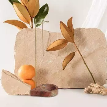 Подставка для благовоний Yousheng, деревянная зольная ловушка с латунным держателем для благовоний, настольная курильница для домашнего декора, йоги, медитации, спа цвет старого дерева