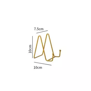 Подставка для блюд Держатель Рамка Железная Подставка для Дисплея Держатель для Фоторамки Проволочный Железный Мольберт Держатель для Тарелок S золотой