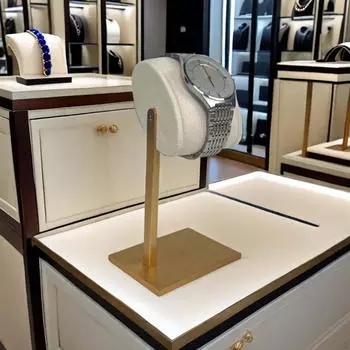 Подставка для браслета, держатель для браслета, металлическая полка, креатив, стеллаж для хранения, ювелирные изделия Beige Single Pole
