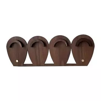 Подставка для браслетов из дерева с несколькими отверстиями – органайзер для украшений в подарок маме или жене One Size