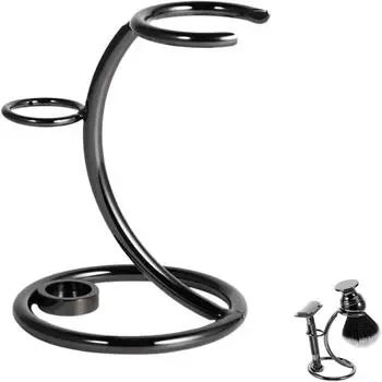 Подставка для бритья, Подставка для бритвы и помазка для бритья, Металлический держатель для бритвы и помазка, Профессиональный держатель для бритвы для мужчин