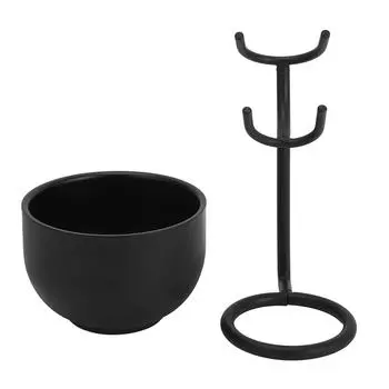 Подставка для бритвенных кистей с чашей для мужчин, держатель для щеток для бритья бороды, набор для ухода за бородой, стойка