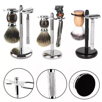 Подставка для бритвы из нержавеющей стали с двойным лезвием, мужская бритва с нескользящей основой, держатель для инструментов чёрный