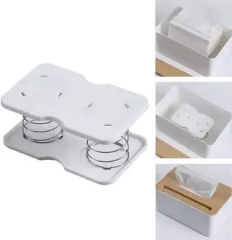 Подставка для бумажных полотенец с пружинным держателем, подъемная пружина для бумажных полотенец, подходит для дома, кухни, ванной комнаты и т. д. белый