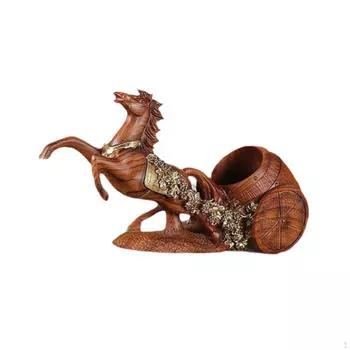 Подставка для бутылки вина в виде лошади, декоративная, настольная скульптура в виде животного