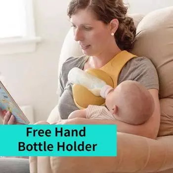 Подставка для бутылочек без ручек для удобного кормления папы, плечевая поддержка для кормления, силиконовый зажим для бутылочек, бесплатная ручная поилка для бутылочек 1pcs оранжевый