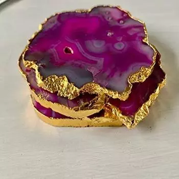 Подставка для чая из натурального агата для набора посуды из 4 подставок