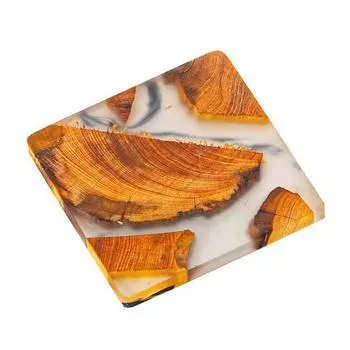 Подставка для чая в японском стиле с хорошей теплоизоляцией, креативный держатель для чашки из натуральной деревянной смолы кофейный