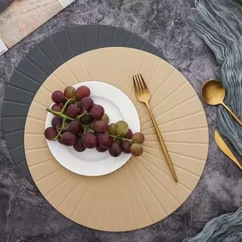 Подставка для чашек премиум-класса Водонепроницаемая Легко моется Декоративная бежевый