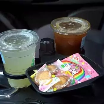 Подставка для чашек в автомобиль, 4-в-1, поднос для еды, регулируемый поднос для еды, многофункциональный автомобильный держатель, расширитель синий