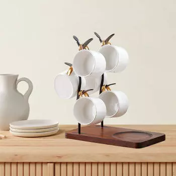 Подставка для чашки кофе экономит место креативная витрина сушилка для кружки для кухни бронзовый