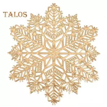 Подставка для чашки, коврик для кружки, полый дизайн, нескользящий декоративный рождественский коврик в виде снежинки, подставка для столовых приборов, украшение серебряный