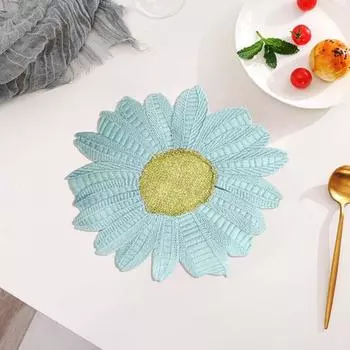 Подставка для чашки Yousheng в форме цветка, антидеформируемая полиэфирная подставка для питья напитков, декор стола бежевый