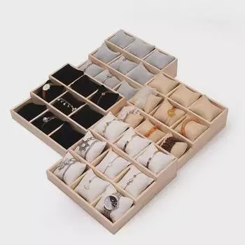 Подставка для часов и браслетов из цельного дерева с коробкой для хранения ювелирных изделий и подставкой для подушек