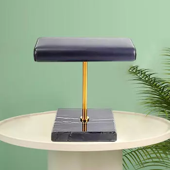 - Подставка для часов из кожи и мрамора ручной работы для мужских и женских наручных часов. black rod