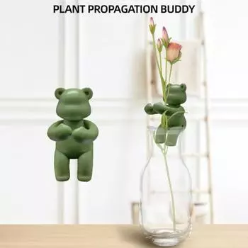 Подставка для черенков растений Подставка для гидропонных растений в форме медведя-приятеля Поддержка для веток Почки Стебли Черенки