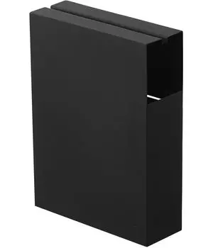 Подставка для чистки ковров Yamazaki Jitsugyo 4326, черная башня, очиститель для липкого слоя с отделением для хранения запасных частей, прибл.. Ш20XГ7XВ27.5см чёрный