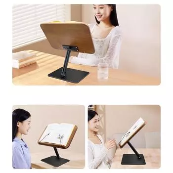 Подставка для чтения из цельного дерева, многофункциональная детская и студенческая книжная полка One Size