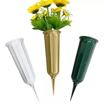 Подставка для цветов Yousheng с шипом, ваза для цветов на кладбище в День памяти, многоразовый держатель для букетов, вставка для надгробия, газон, декор чёрный