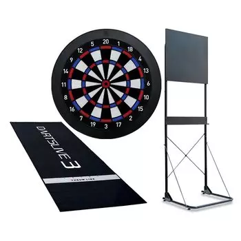 Подставка для дартса DARTSLIVE Home Artemis DARTSLIVE3 Коврик для дартса с огнестойкой этикеткой Комплект для дартса Darts Live Home Мягкая подставка для дартса Подставка для дартса чёрный
