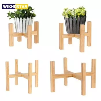 Подставка для демонстрации бамбуковых бонсай Подносы для деревянных цветочных горшков Прочное основание для цветочного горшка Напольная демонстрационная стойка Украшение для дома