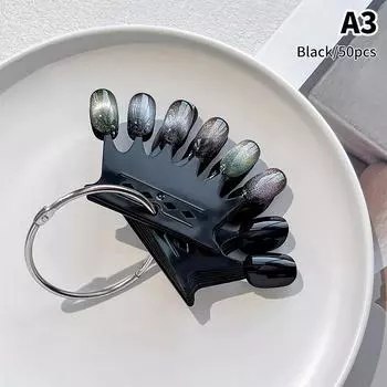 Подставка для демонстрации цветов для накладных ногтей, шаблон для гель-лака, веерные советы по нейл-арту, подставка для образцов, палитра для практики лака для ногтей