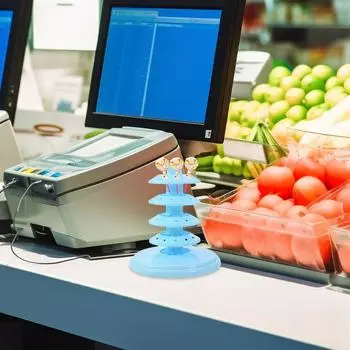 Подставка для демонстрации леденцов Магазин Многослойный держатель Полка для конфет Декоративная стойка для показа розовый