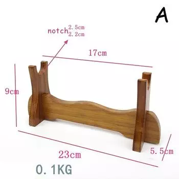 Подставка для демонстрации меча из цельного дерева, держатель для катаны, самурайского меча, ножа танто, косплей-меча, волшебной палочки, кронштейн для хранения 23*5.5*9cm