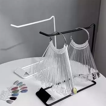 Подставка для демонстрации образцов ногтей, овальная, квадратная, с кольцом, сверхпрочная, самодельная, органайзер для накладных ногтей, держатель для демонстрации цветов ногтей D