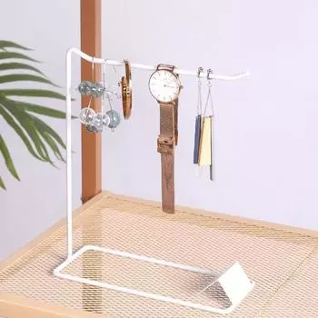 Подставка для демонстрации украшений из железа, настольный держатель для хранения всякой всячины, стойка для украшений для ожерелий, браслетов, сережек, колец, повязок на голову Single белый