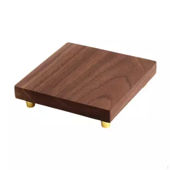 Подставка для деревянного украшения и держателя вазы для домашнего офиса 15cmx15cmx3.7cm