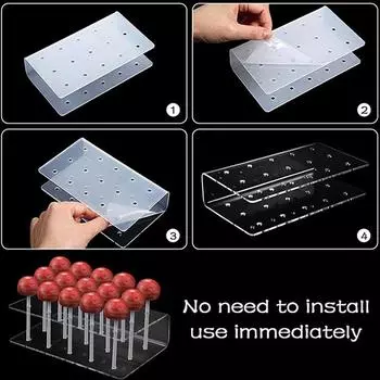 Подставка для держателя леденцов для торта Прозрачный акриловый держатель с 15 отверстиями Держатель для конфет