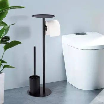 Подставка для держателя туалетной бумаги с щеткой для ванной комнаты, туалета