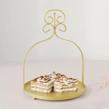 Подставка для десерта на торте Элегантная тарелка Стильный сервировочный поднос для кексов на рождественскую вечеринку золотой