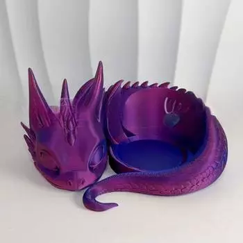 Подставка для динамика в виде дракона, напечатанная на 3D-принтере, лежащий дракон, умная подставка для динамика, мультяшный дракон, подставка для динамика, дом зелёный/синий