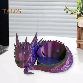 Подставка для динамика в виде дракона, напечатанная на 3D-принтере, лежащий дракон, умная подставка для динамика, мультяшный детский дракон, подставка для динамика, украшение для домашнего офиса и рабочего стола D