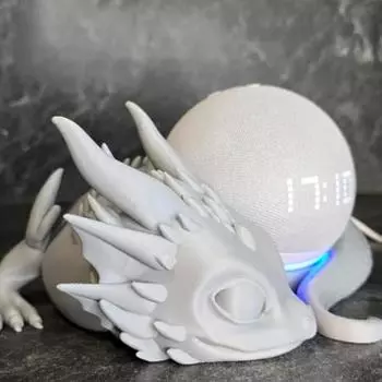 Подставка для динамика в виде дракона, напечатанная на 3D-принтере, лежащий дракон, умная подставка для динамика, мультяшный детский дракон, подставка для динамика, украшение для домашнего офиса и рабочего стола D