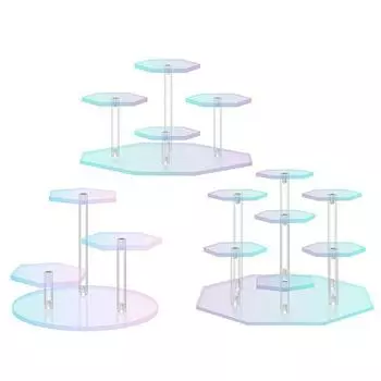 Подставка для дисплея Акриловая стойка для кексов Десерт Торт на день рождения Свадьба 13cmx9.8cm