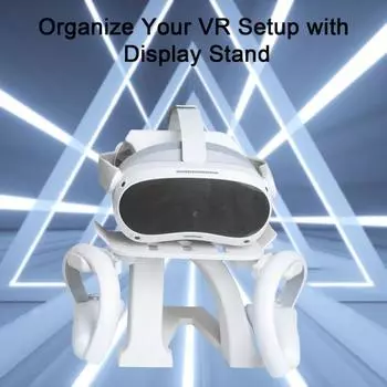 Подставка для дисплея VR Стабильная поддержка Съемная простая установка Экономия места Держатель гарнитуры VR для PICO3/4 чёрный