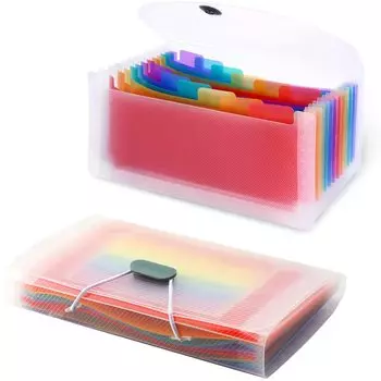 Подставка для документов ZHEJIA A6, 13 карманов, коробка для хранения чеков и бумажных файлов, кейс для сортировки и организации документов, легко переносить, водонепроницаемые канцелярские принадлежности из полипропилена